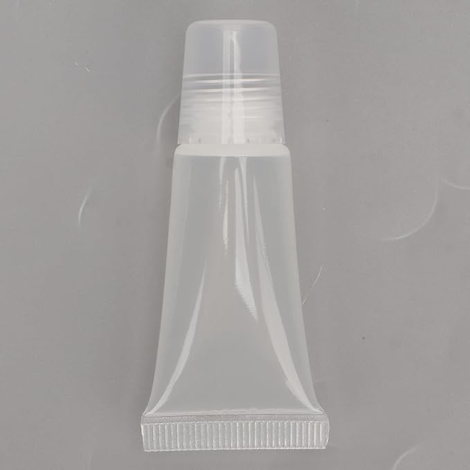 ZJchao 25pcs 5ml Lip Gloss Tube, Refillable Mini Empty Cosmetic Balm Tubes Container for Comestic Makeup Travel Toiletries Shampoo Body Lotion