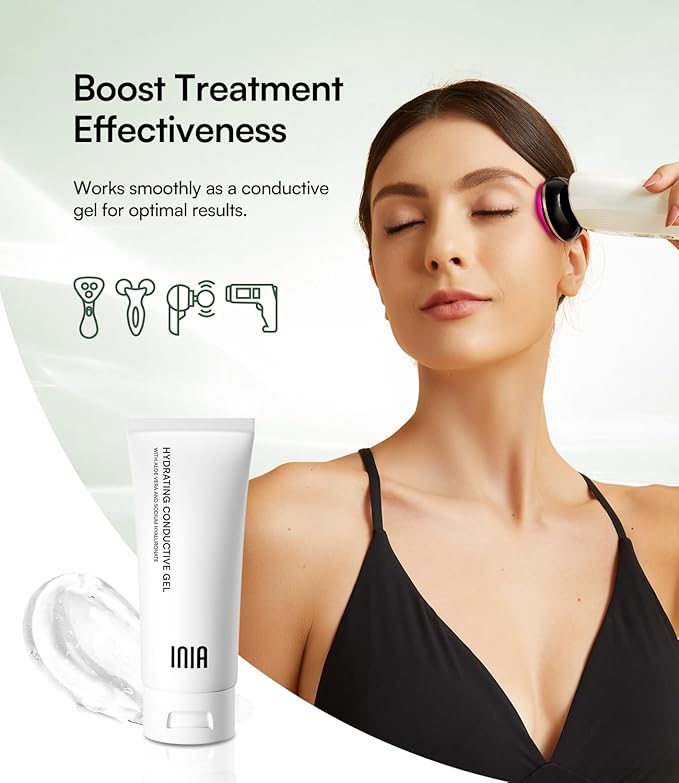 Micro-current Conductive Gel for Facial and Body Skin Care Machines – Hydrating Gel Primer with Hyaluronic Acid for Women and Men, 2.11 Fl Oz