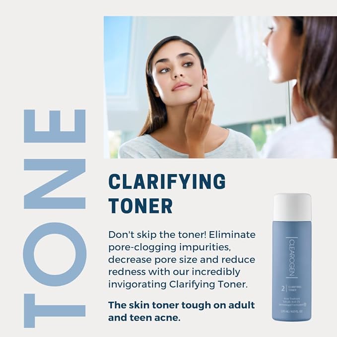 Clarifying Toner for Acne and Blemishes, Face Toner, Facial Toner, Skin Toner, Acne Toner, Toner Oily Skin, Salicylic Acid Toner, Astringent for Face, Toners, 4 Fl Oz