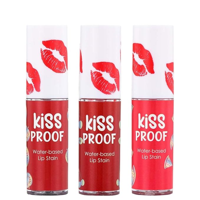 BINGBRUSH 3Pcs Bright Vivid Color Lip Tint With BINGBRUSH