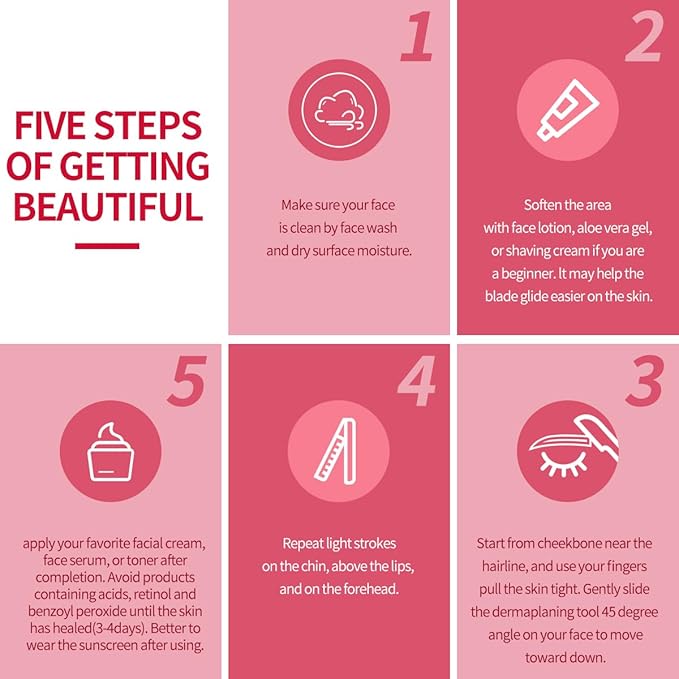 Beauty's Choice's Unique Face Razors For Women | Dermaplane Razor For Women Face | Facial Razors for Women Face | Face Shavers for Women | Womens Face Razor Peach Fuzz | Dermaplaning Razor