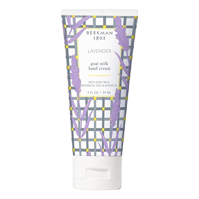 Beekman 1802 Pure Goat Milk Hand Cream, Lavender - Scented - 2 oz - Moisturizing Lotion for Dry Skin - Anti-Aging Hydration - Good for Sensitive Skin - Cruelty Free