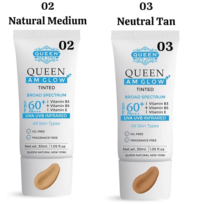 QUEEN AM GLOW | TINTED SunScreen SPF 60 of 2)