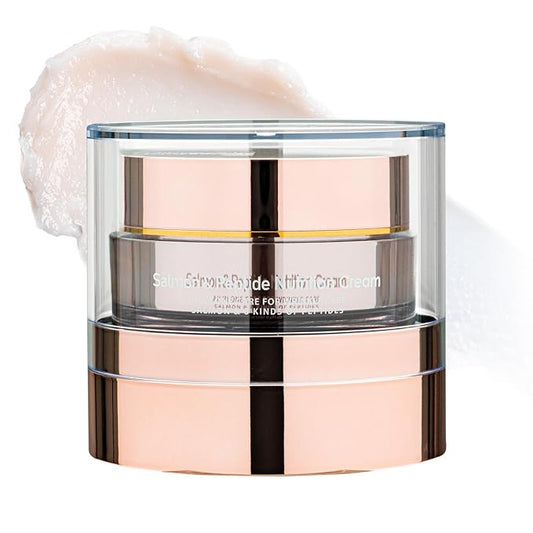 Salmon & Peptide Nutrition Cream – 1.76 fl oz– Deeply Hydrating Face Moisturizer with Collagen & Peptides for Dry, Aging Skin – Korean Skincare for Soothing Redness and Improving Elasticity