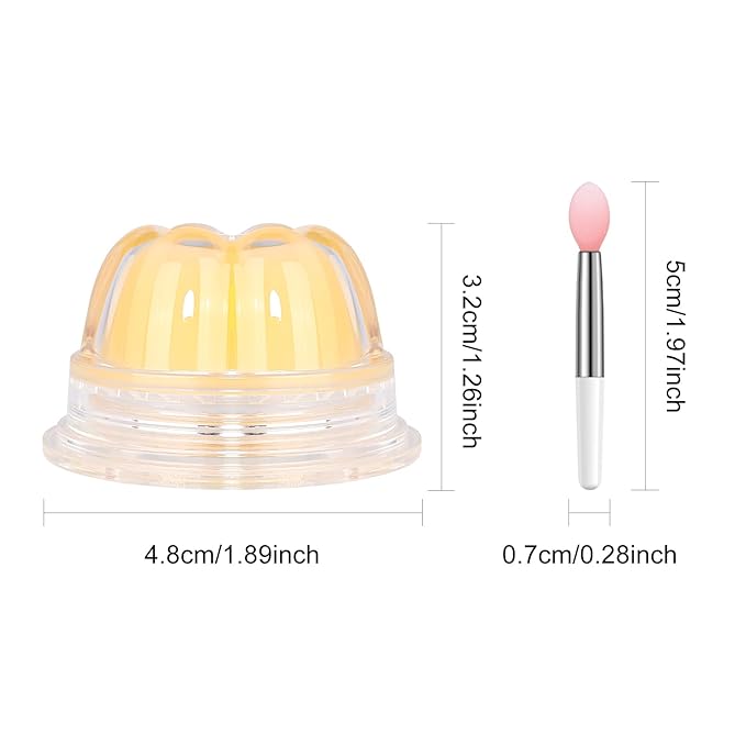 2Pc Jelly Lip Mask Overnight,Fruity Lemon Lip Sleeping Mask Day Night Repair Kawaii Lip Balm Hydrate Plump Dry Lip Scrubs Exfoliator,Lip Care Lip Moisturizer with Collagen-Lemon