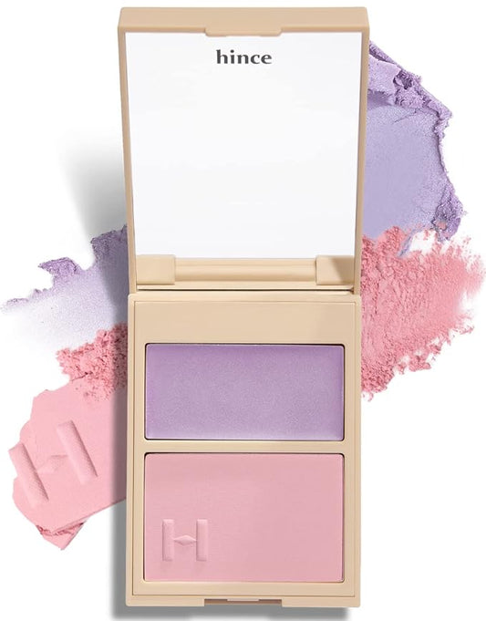 hince True Dimension Layering Cheek - Cream & Pressed Powder 2 Different Shades & Textures - Silky Seamless Long Lasting Blush Makeup - Muted Beige & Elegant Rose Beige (1, DREAMLIKE, L003)