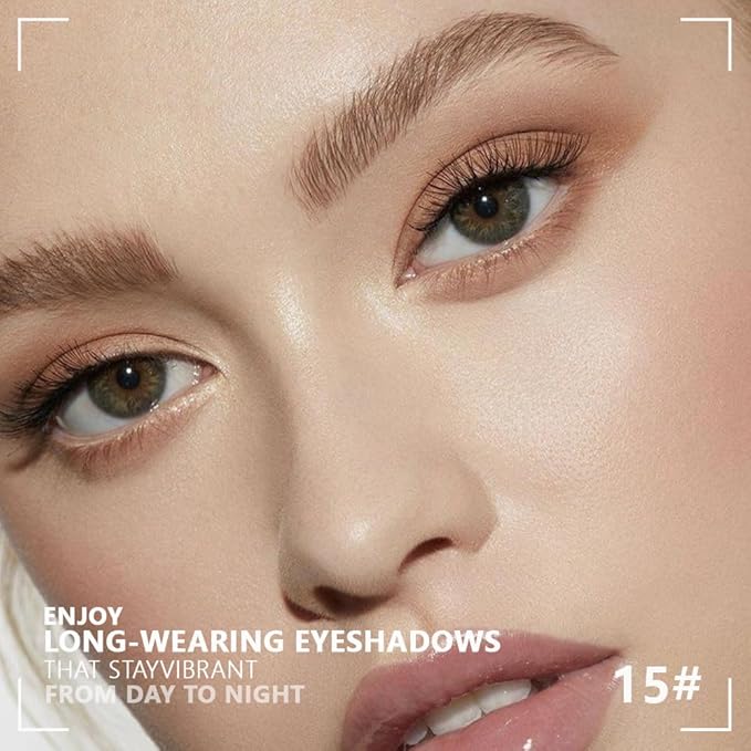 evpct Nude Brown Matte Powder Eyeshadow Quad Palette, Light Nude Pink Natural Dark Brown Matte Smoky High Pigmented Mini Eye Shadow Palette Makeup for Women, Waterproof Smudge Proof Vegan Cruelty-free