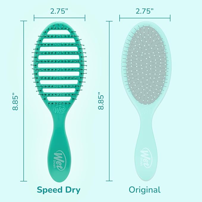Wet Brush Speed Dry Hair Brush, Amazon Exclusive Aqua, Vented Design & Soft HeatFlex Bristles, Blow Dry Safe, Ergonomic Handle Manages Tangles & Uncontrollable Strands, Pain-Free Hair Accessories