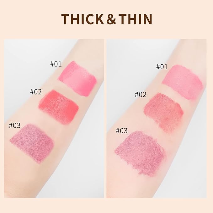 Face Blush with Face Brush Liquid Blush for