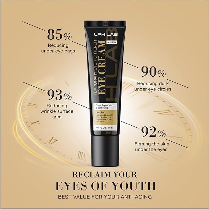 Temporary eye tightener eye cream,