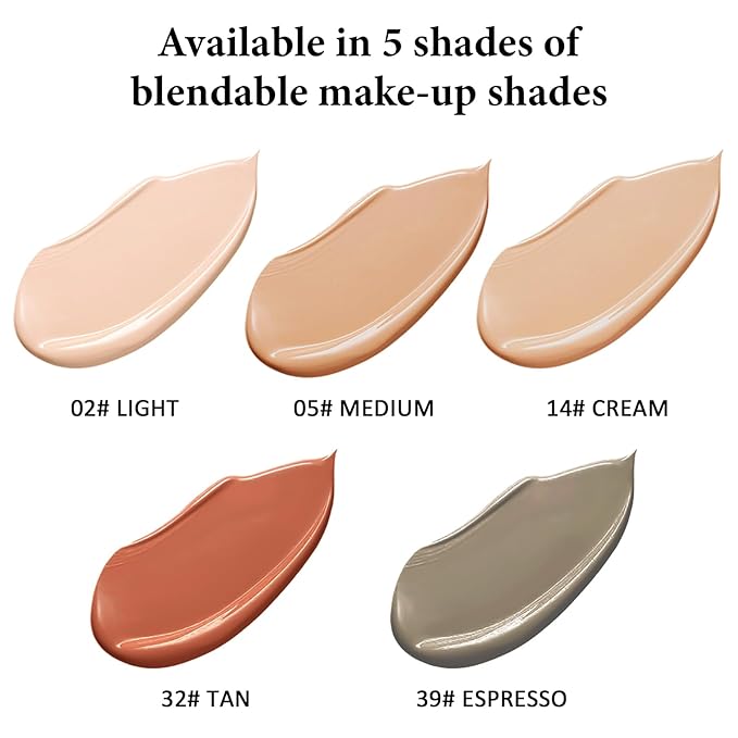 Liquid Foundation Makeup, Improves Uneven Skin Tone, Lightweight and Flawless Coverage for Hours 2# LIGHT