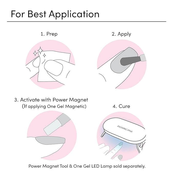 Dashing Diva One Gel Color & Magnetic Topper Duo - Birdie & Silver Glitter Topper - 3-in-1 Base Coat, Nail Color & Top Coat - Gel Nail Polish Set