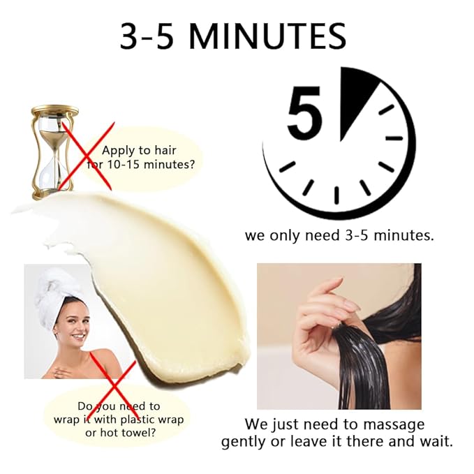 Moroccan Hair Treatment Masks, Hydrating Argan Oil Hair Mask, Collagen Hair Treatment, Deep Conditioning Hair Mask for Dry Damaged Hair