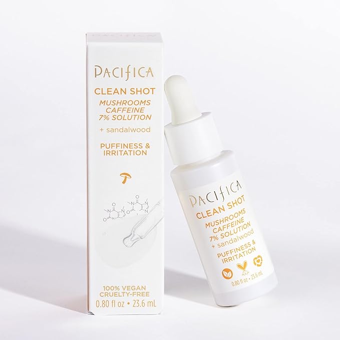 Face Serum by Pacifica - Clean Shot Hyaluronic Acid 5% Solution with Rose, Jasmine & Peony – Hydrating Facial Serum for All Skin Types, Vegan & Cruelty-Free, 0.8 oz