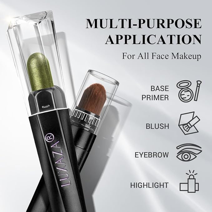 Neutral Eyeshadow Stick Makeup Set, Metallic Shimmer Matte Cream Eye Shadow Eyeliner Brightener Pencil Crayon - Classic 6PCS A007