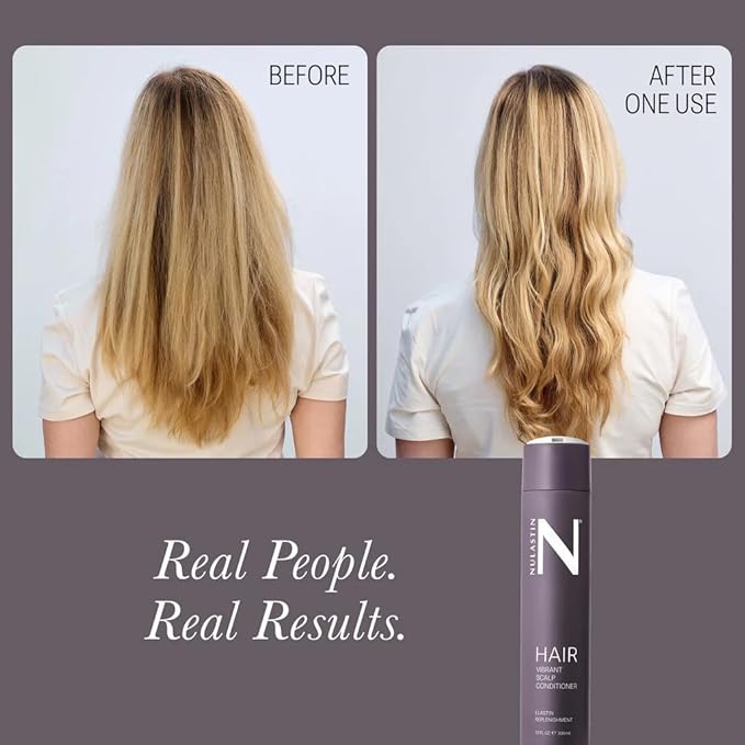 NULASTIN Vibrant Scalp Conditioner - Volumizing Hair Conditioner for Women & Men - Reduce Frizz & Breakage - Enhance Shine - Clinically Tested & Color-Safe - Silicone-Free & Vegan (10 Fl Oz)
