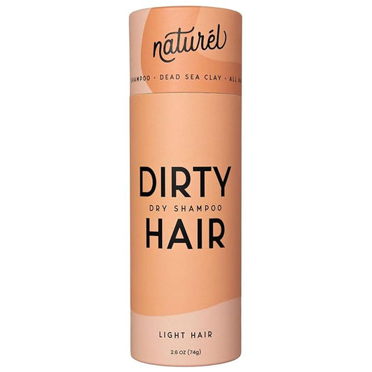 Naturel Volumizing Dry Shampoo Powder for Light Hair | Non-Aerosol | Made in USA | No Benzene, Vegan, Cruelty-Free | Grapefruit Essential Oil | 2.6 OZ Plastic-Free Packaging