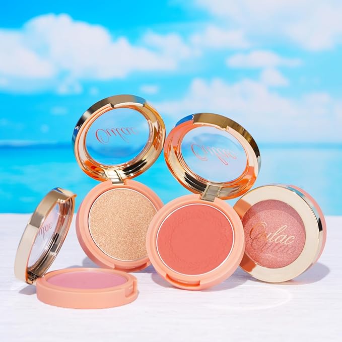 Oulac Shimmery Blush Makeup| 2 in 1 Powdery 4.8g