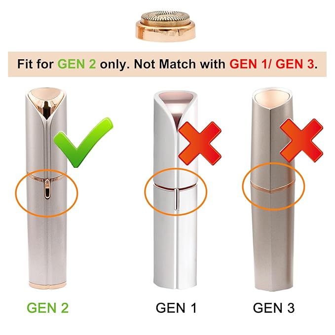 Replacement Heads for Flawless Finishing Touch Facial Hair Remover Device, Replacement Blades For Flawless Facial Hair Removal