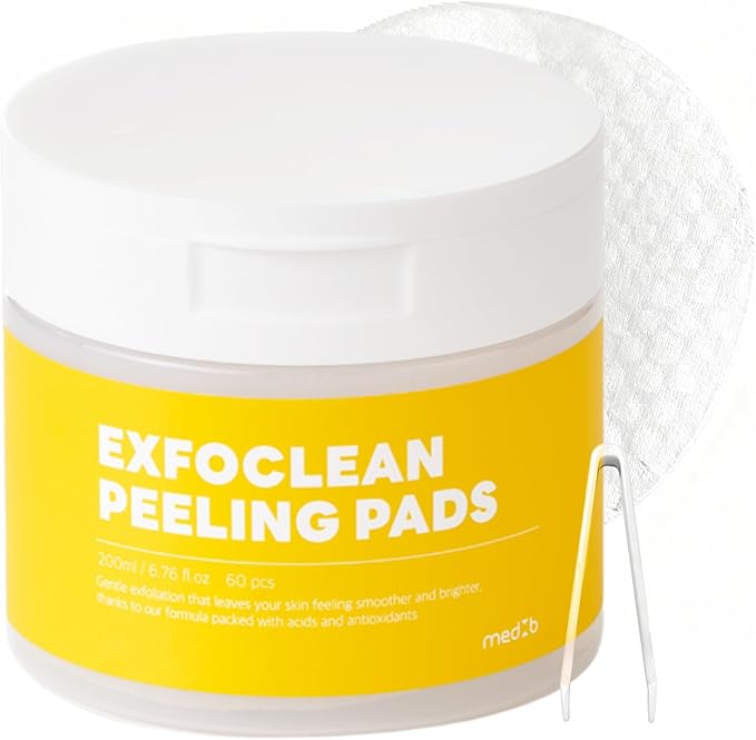 MEDB Exfoclean Peeling Pads Korean Skincare Exfoliating Face Pad, 60 Counts