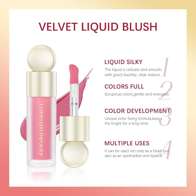 Liquid Blush,Cream Blush,Soft Smooth Natural Matte Finish,Long Lasting&Waterproo Blush Makeup.(01-BLISS)