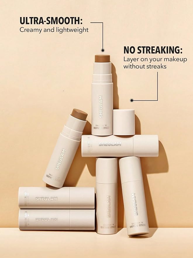 SHEGLAM Snatch 'n' Define Cream Contour Stick Long Lasting Highly Pigmented Sweat Proof Face Bronzer Makeup - Golden Sun