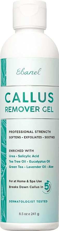 Ebanel Professional Callus Remover for Feet with 20% Urea, Epsom Salt, Heel Toe Foot Callus Remover Gel Peel Exfoliator Dead Skin Removal for Feet, Cracked Heel Repair