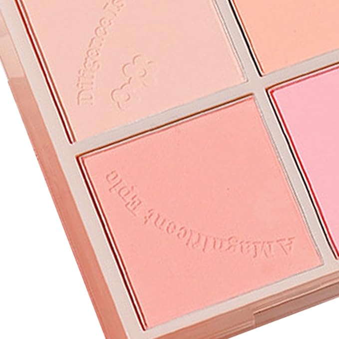 Powder Blush,Metallic Makeup Powder Blush Long Lasting Smooth Blush Palette