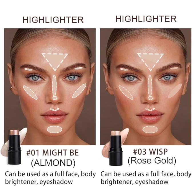 evpct 2Pcs Cream Contour Foundation Stick for Neutral