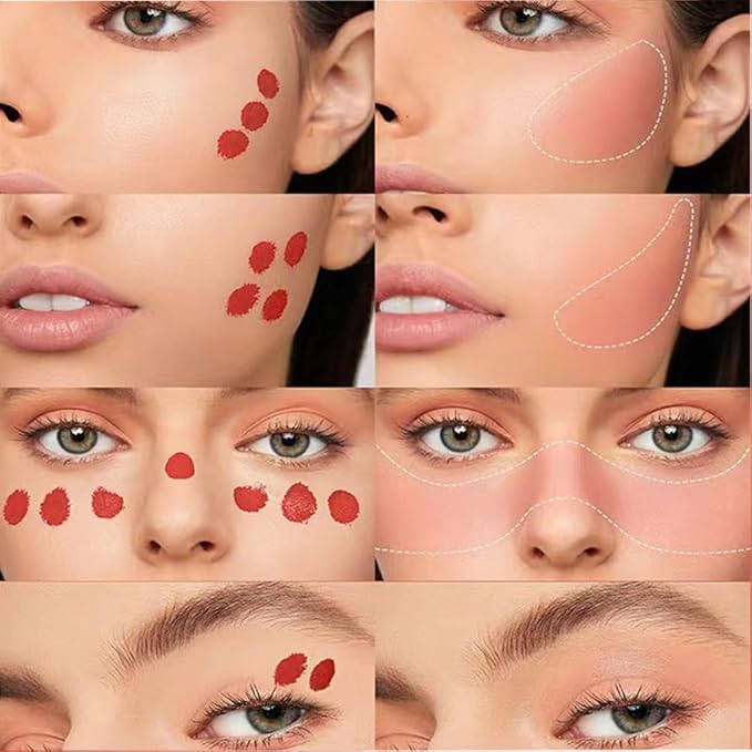 Blush Beauty Wand, Liquid Face Blush Contour Wand with Cushion Applicator, Smooth Cream Blush Wand Natural Matte Finish, Lightweight Blendable Blush Stick Makeup for Cheek,104 Dark Rose