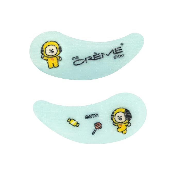 The Crème Shop BT21 “Work Hard, Rest Hard!” CHIMMY Hydrogel Under Eye Patches | Rejuvenating, Calming, & Soothing (3 Pack)