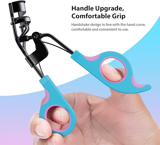 Kaasage Eyelash Curler with Pads, Lash Curler with 5 Extra Silicone Replacement Pads, Achieve Perfect Curls in 5 Seconds
