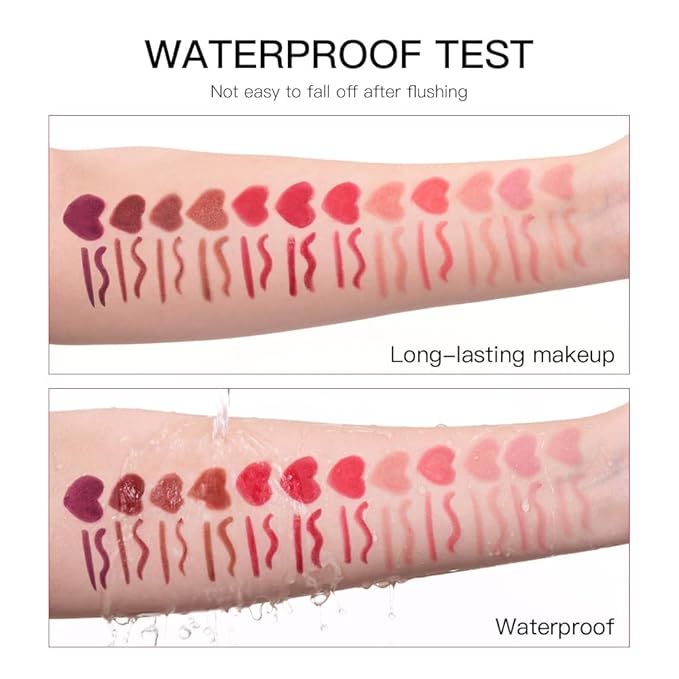 ibcccndc 6PCS Lip Liner and Lipstick Set - High Pigmented Creamy Matte Lip Liner Pencil Set for Girls and Women, Lip Makeup Gift Sets - Waterproof Formula (B)