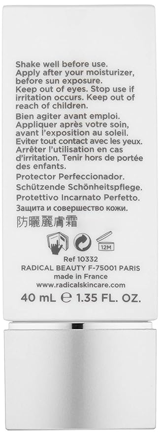 Radical Skincare Skin Perfecting Screen SPF 30 - Protects Against UVA/UVB Rays, Blurs Wrinkles, & Primes Makeup - For All Skin Types - Paraben & Cruelty Free - Clinically Proven (1.3 Fl Oz)