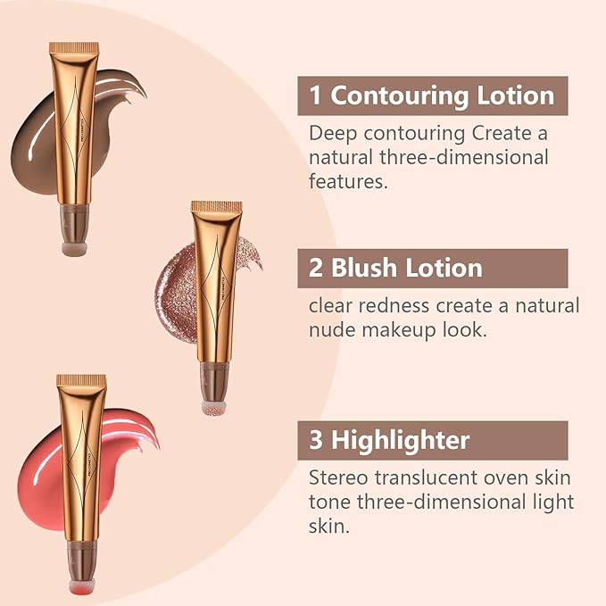 Liquid Contour Beauty Wand Set,Blush Liquid Contour Stick