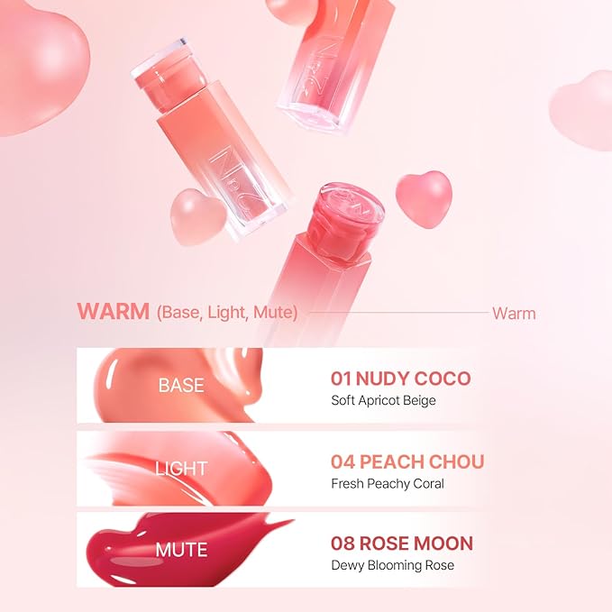 2aN Glaze Bouncing Tint – Lightweight, Moisturizing Lip Tint with High-Shine Finish, Smooth, Light Plumping, Comfortable Wear, Korean Makeup (Nudy Coco, 0.16 oz)
