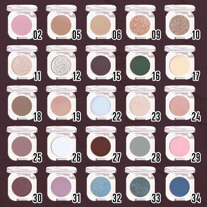 Dark Plum Taupe Single Matte Eyeshadow Makeup, Neutral Powde Eye Shadow for Older Women, Dark Violet Matte Singles Eyeshadow Palette Pigmented Waterproof, Girls Monochrome Vegan Eyeshadows Gift