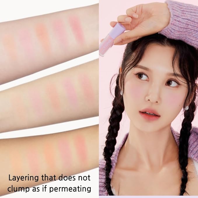 Fluffy Air Blusher 5 Colors - Lightweight Melting BEBE CORAL)