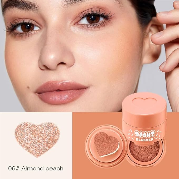 Stamp Liquid Blush Stamp Blush with Heart Shaped Applicator Natural Long Lasting Blush, Light and Airy Makeup for Women (6)