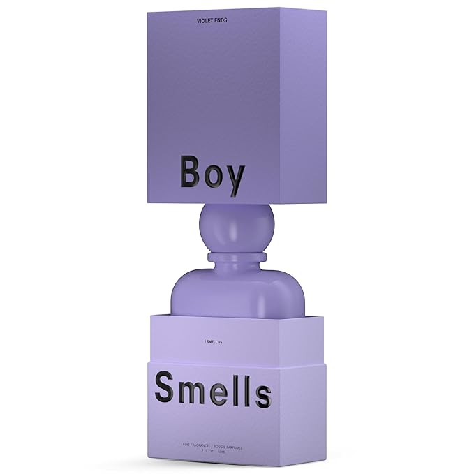 Boy Smells Violet Ends Eau de Parfum – Violet, Rhubarb, Black Tea and Incense Scent – Earthy Powdery Floral Perfume – Body Fragrance for Everyday Use – Signature Glass Spray Bottle – 50ml