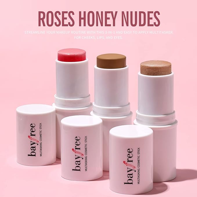 KIMUSE Multi Stick Trio Face Makeup, Cream Blush All Skin