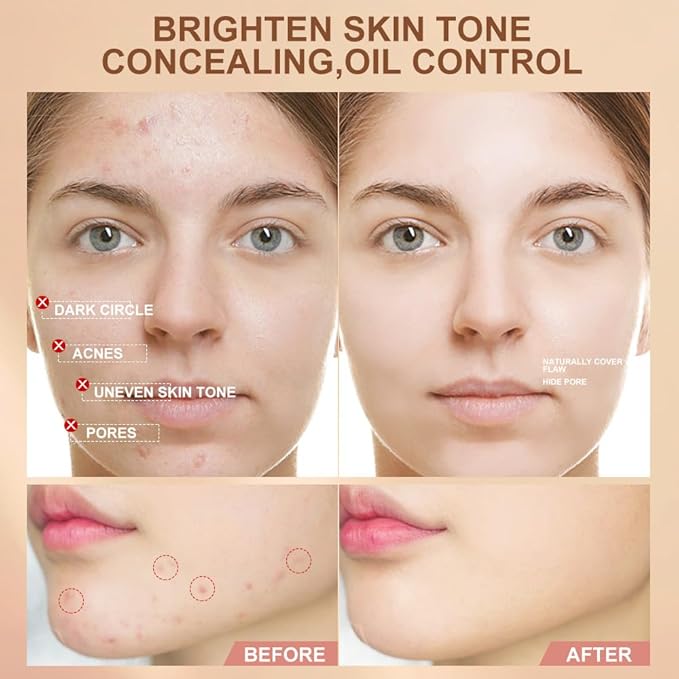 Liquid Primer Set Matte Liquid Full Coverage Oil Makeup Sponge