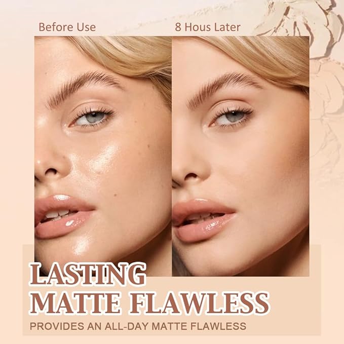 evpct Kaely Oil Control Pressed Face Powder, Get Smooth Flawless Fine Lines and Lightweight Finishing Foundation, Control Shine Long Lasting Waterproof Face Setting Powder Cosmetic, 08 Golden Beige