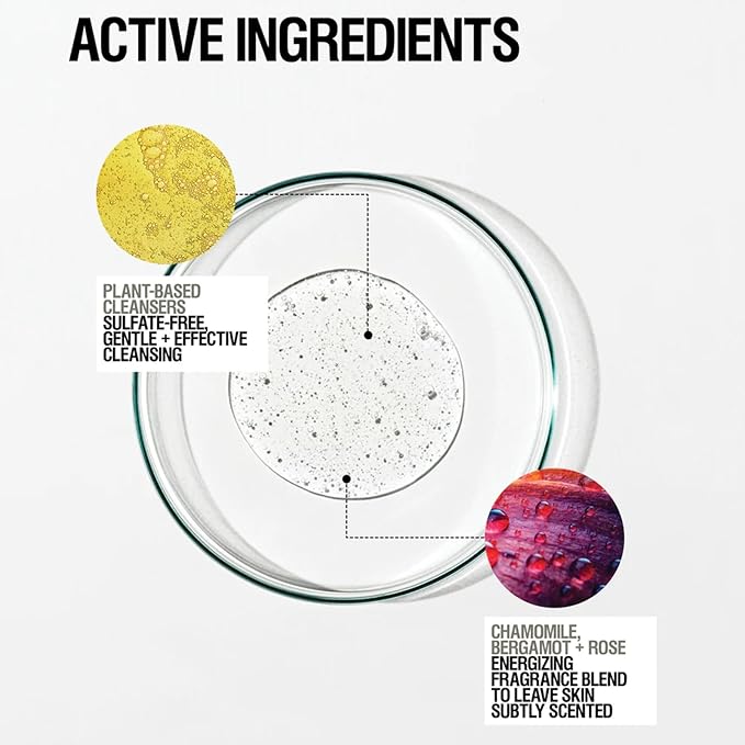 Grown Alchemist Energize Body Cleanser, Chamomile, Bergamot & Rose Body Cleanser. Gentle Body Wash that Hydrates and Cleanses Skin (300 ml).