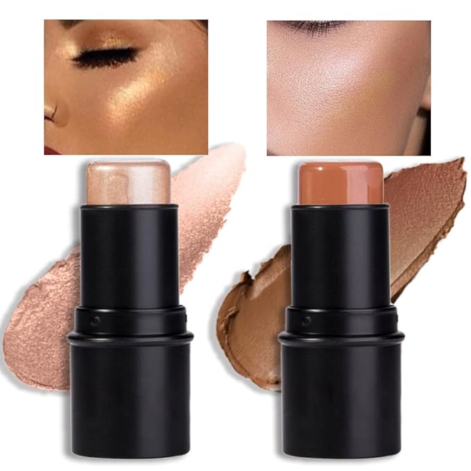 evpct 2Pcs Cream Contour Foundation Stick for Neutral