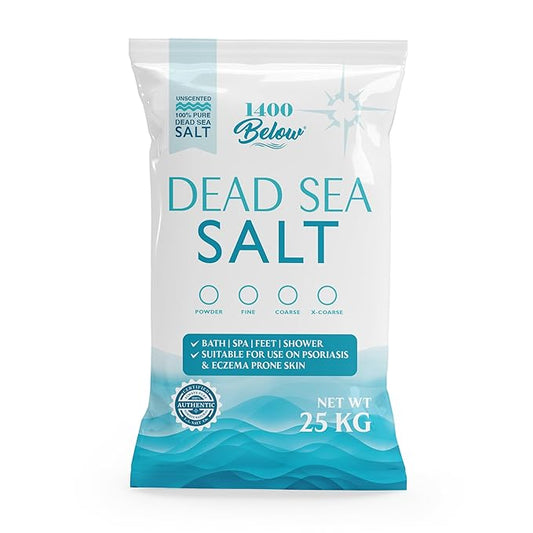 LA Salt Co.'s 100% Pure and Natural Dead Sea Salt Bulk 55 lb bag, Fine Grain