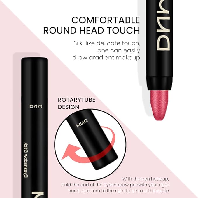 Kaely 2Pcs Cream Eyeshadow Sticks Set for Eyes Waterproof,Red Shimmer Eye shadow Stick Pencil Pen Bulk sombras en crema para ojos 35+35