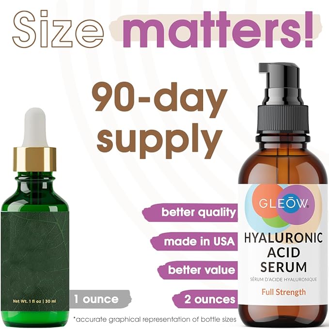 New 2024 Pure Hyaluronic Acid Serum for Face - Hydrating Serum for Women - Hyaluronic Acid Pure Face Serum for Women - Face Serum for Dry Skin with Dark Spots 2oz