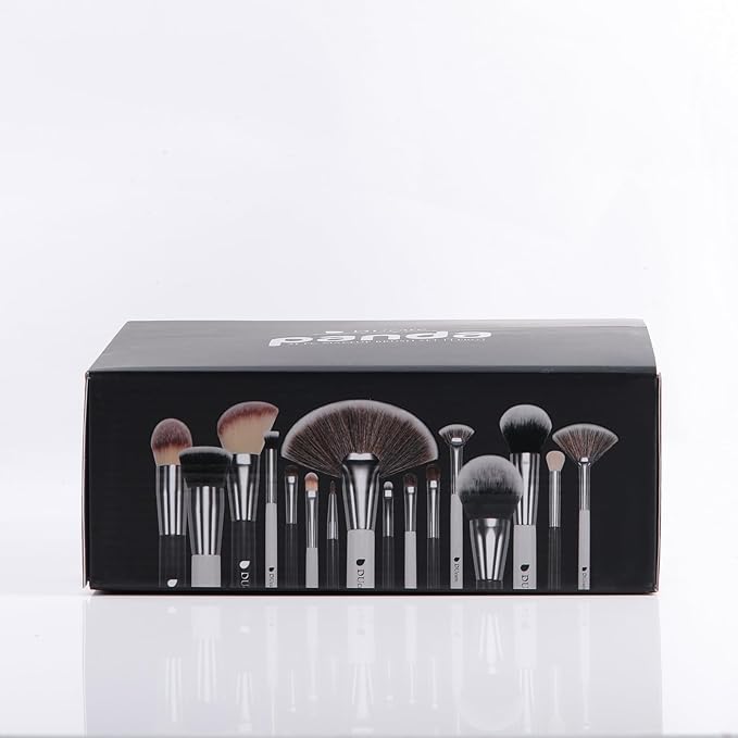 DUcare Professional Makeup Brushes 31Pcs Panda Series Makeup Brush Set Kabuki Foundation Blending Face Powder Blush Concealers Eye Shadows With Leather Case Organizer