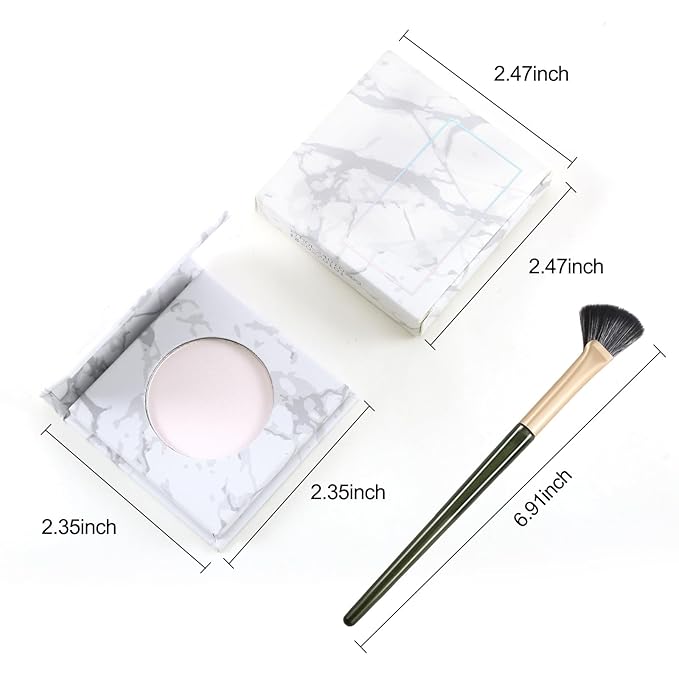 Erinde Face Highlighter Palette, Matte Face Illuminator Palette, Natural Glow Finish, Nude Beige Smooth Baked Powder, Lightweight Blendable Highlighter Makeup, 04 Bright White